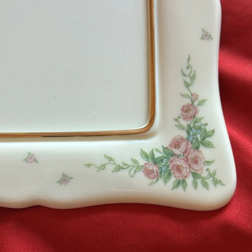 NWT Lenox 3x5 Porcelin Petit Rose Picture Frame - Picture 4 of 5